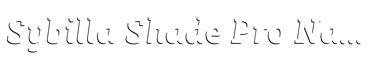 Sybilla Shade Pro Narrow Medium Italic